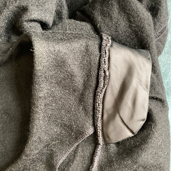 VINTAGE | NORDSTROM “Savvy” 100% Wool jersey black long sleeve twirl dress sz 8 - Picture 10 of 11